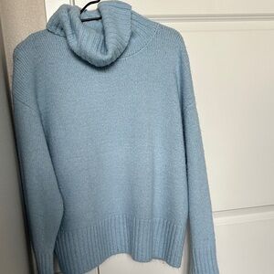 SO Women's Soft Blue Cowl Neck Sweater